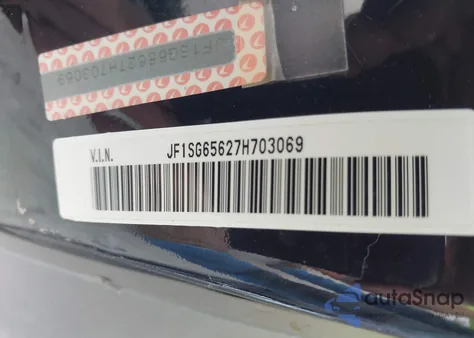 2007 Subaru Forester 2.5X from USA, damaged, VIN JF1SG65627H703069